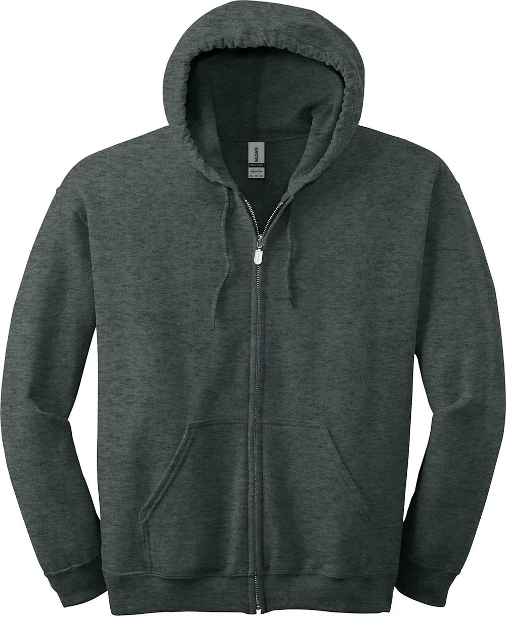 Besticktes Heavy Blend™ Kapuzensweatshirt mit durchgehendem Reißverschluss für Erwachsene