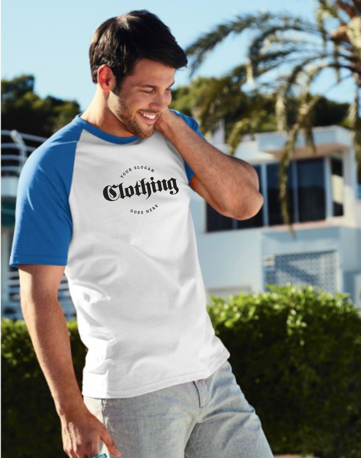 Personalised Fruit Of The Loom Men's Valueweight Short Sleeve Baseball T-Shirt