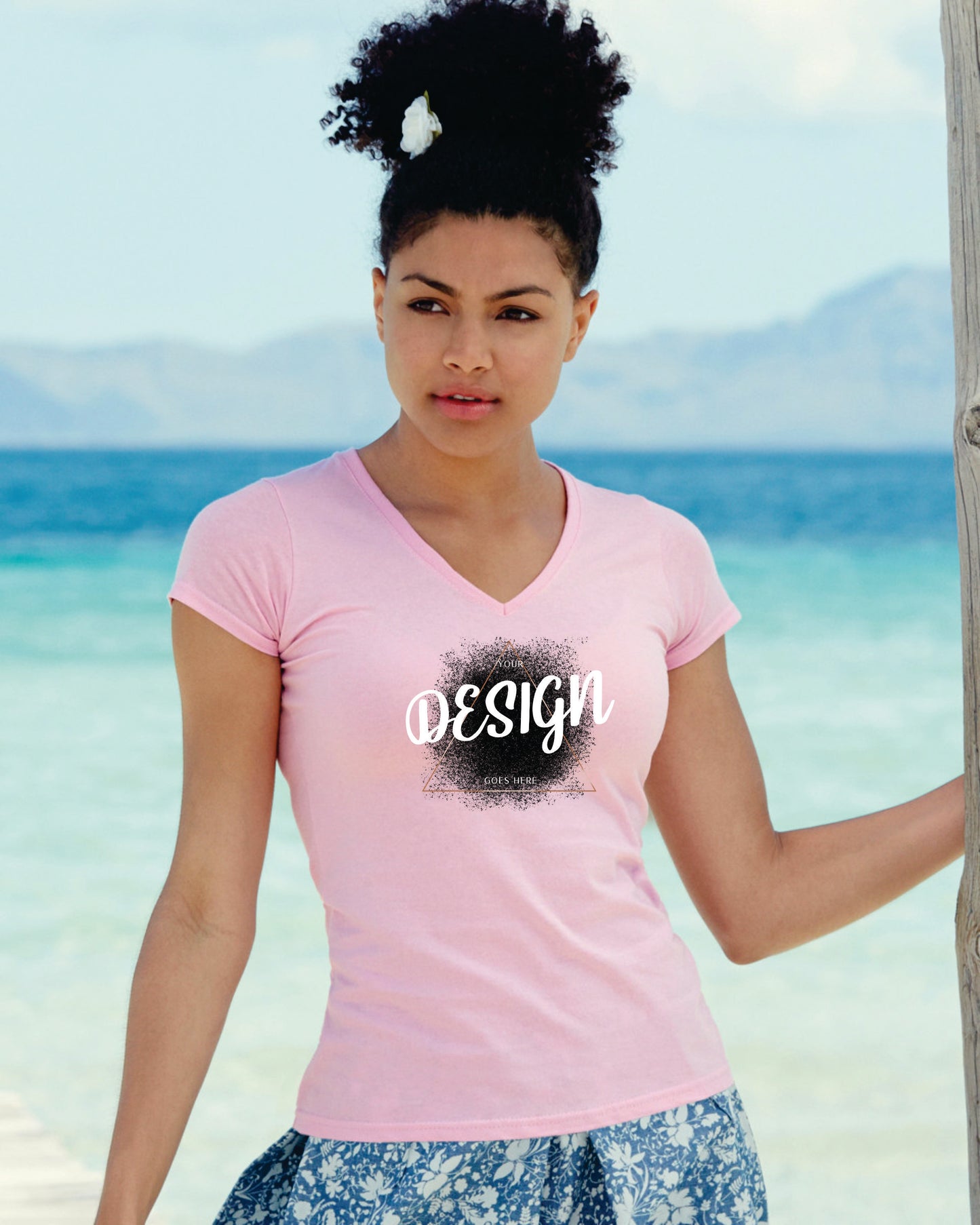 Custom Printed Fruit Of The Loom Ladies' Valueweight V-Neck T-Shirt