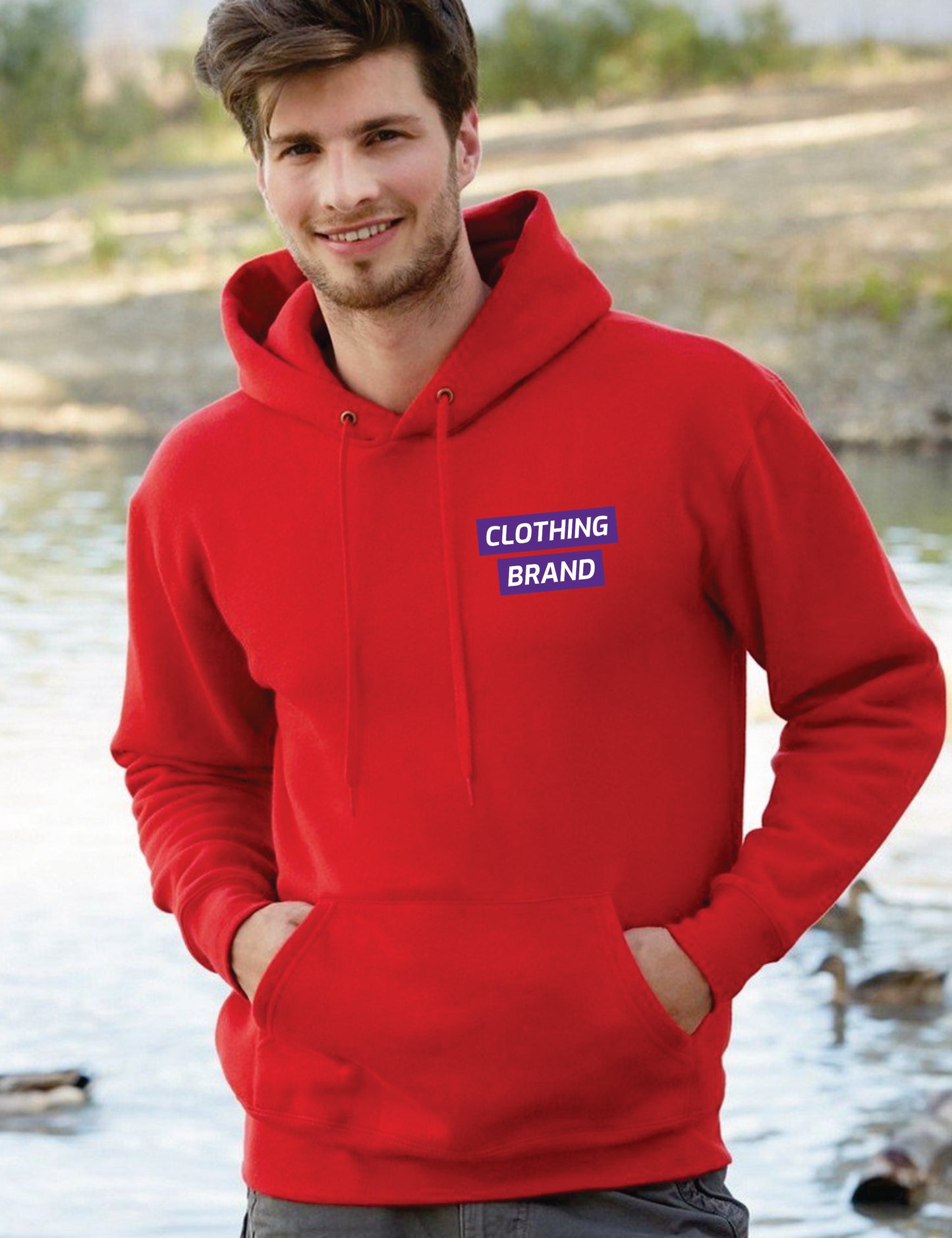 Custom Printed Fruit Of The Loom Men's Premium Hooded Sweat