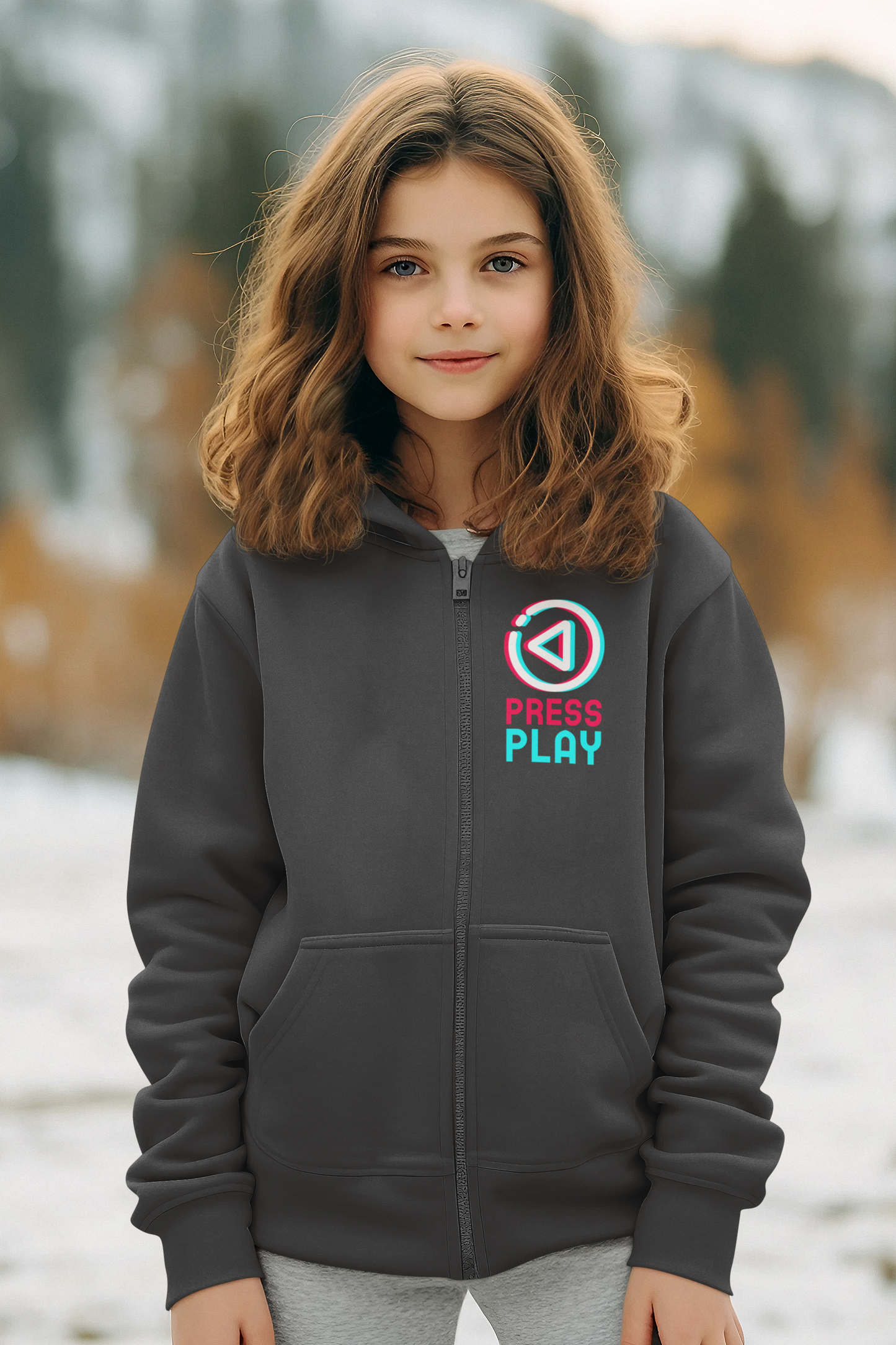 Personalised Fruit Of The Loom Kid's Classic Hooded Sweat Jacket