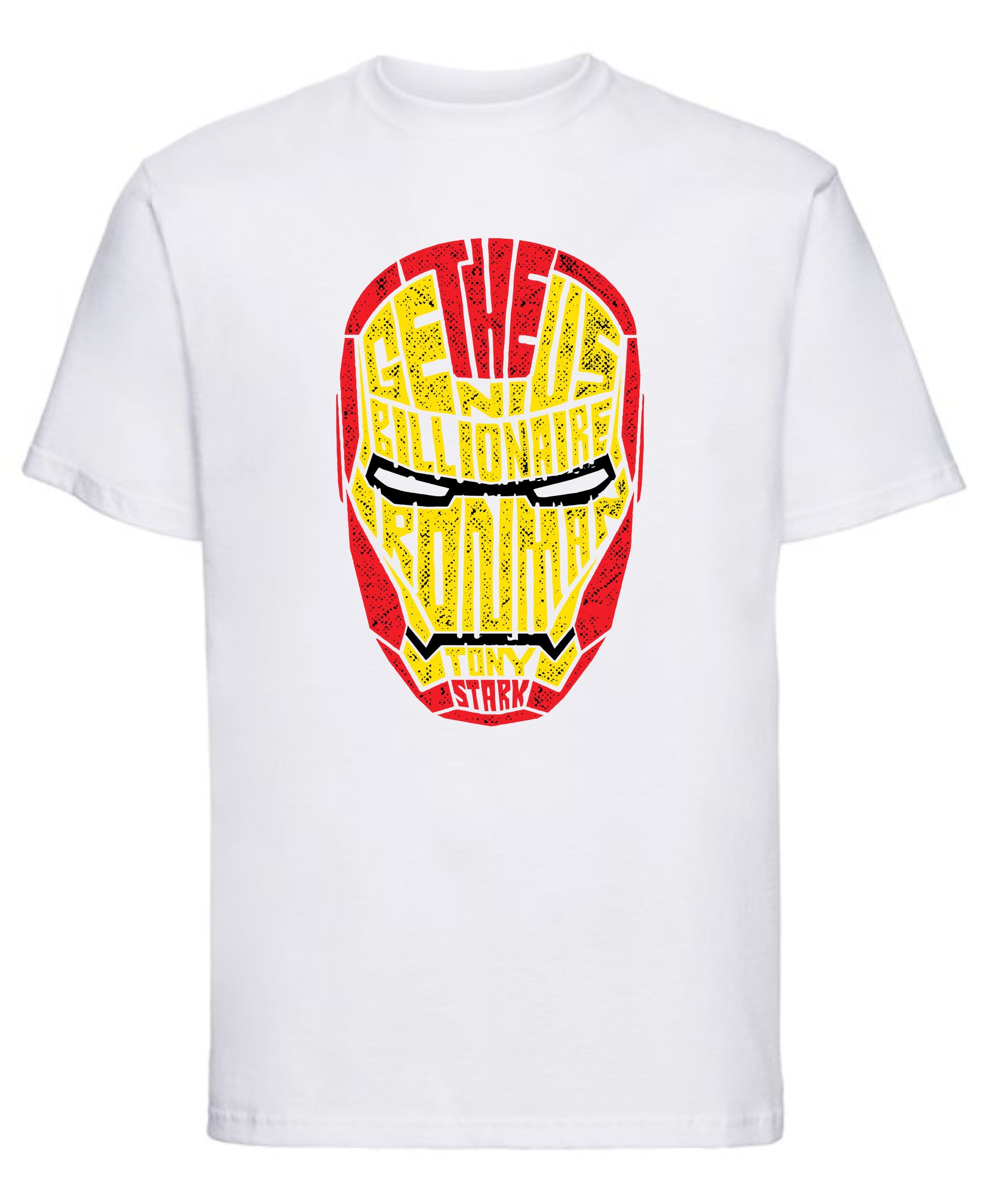 Iron Man-inspired graphic tee with Marvel superhero style