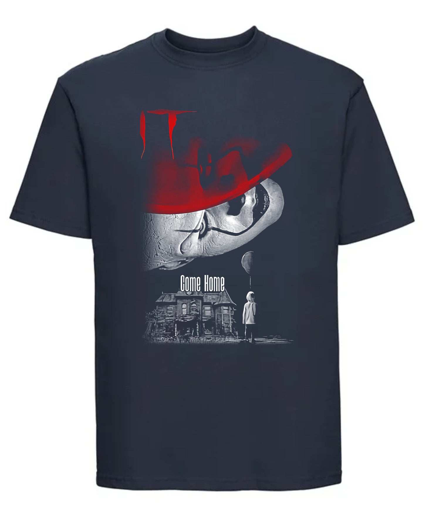 IT-inspired unisex T-shirt for kids and adults featuring Pennywise design from the horror movie
