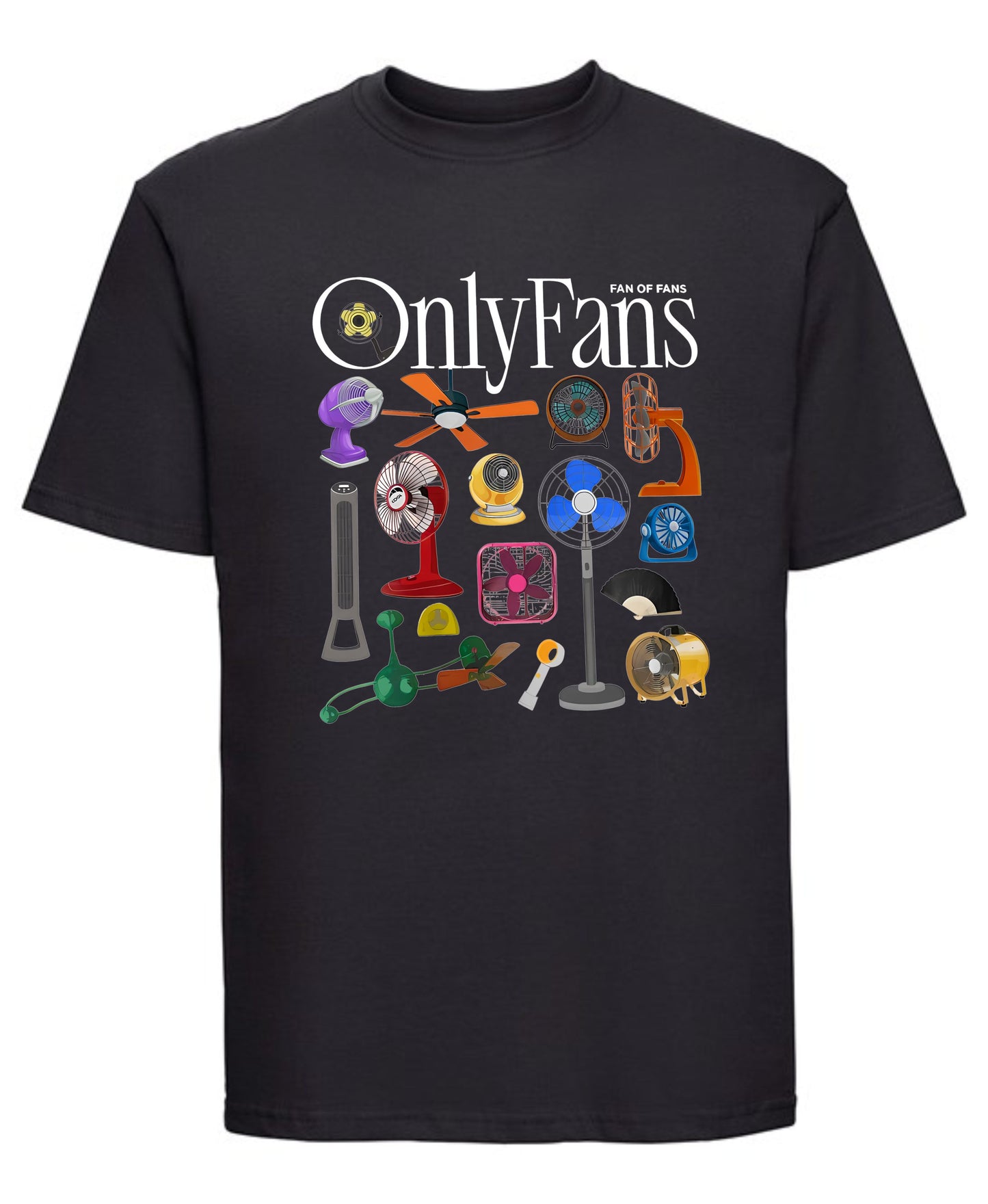 Only Fans Fancy T-Shirt Funny Graphic Tee with Actual Fan Design