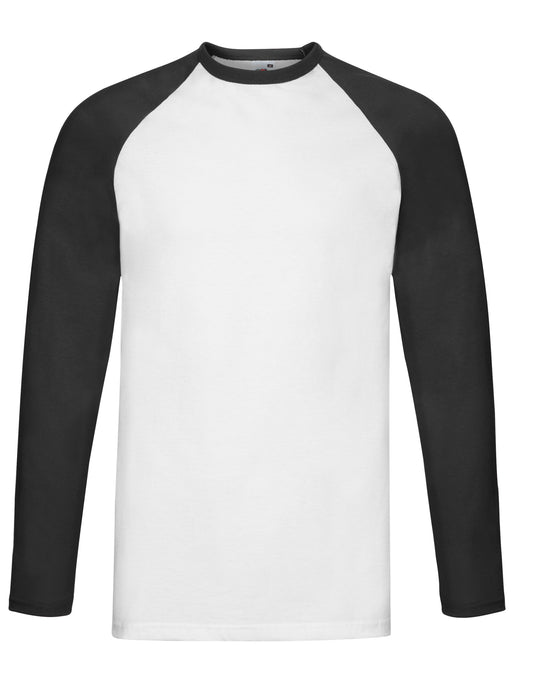 Fruit Of The Loom T-shirt de baseball à manches longues pour homme