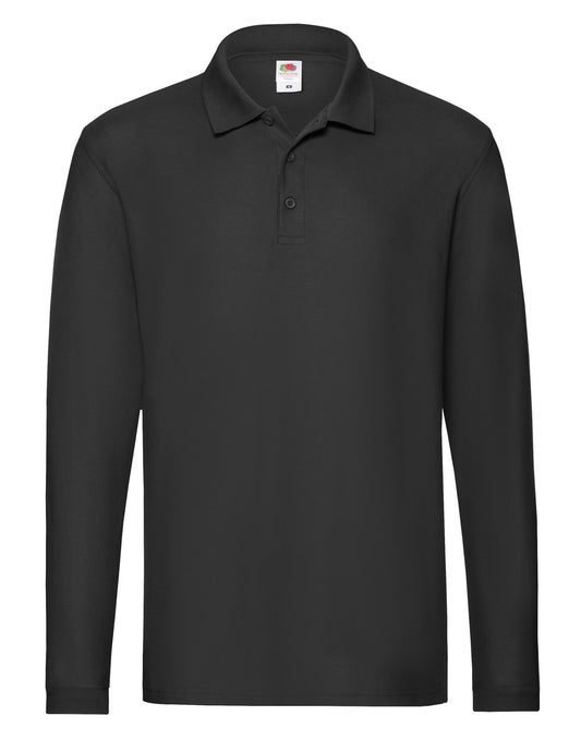 Polo à manches longues haut de gamme Fruit Of The Loom pour hommes