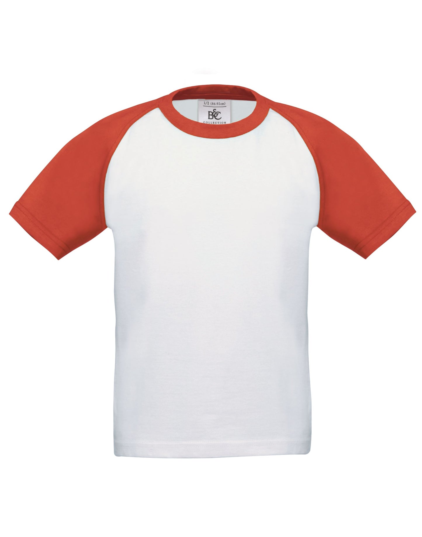 B&C Kids Short Sleeve Baseball Tee