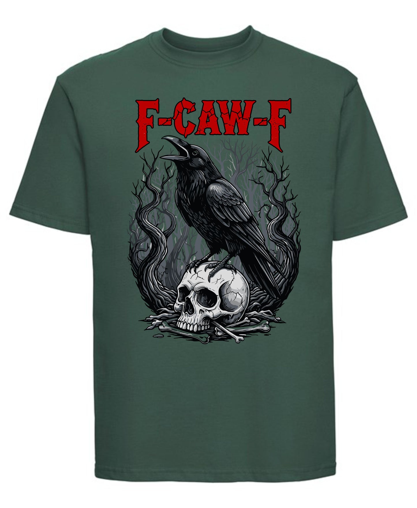 F-Caw-F Raven Graphic T-Shirt Funny Raven Print Tee