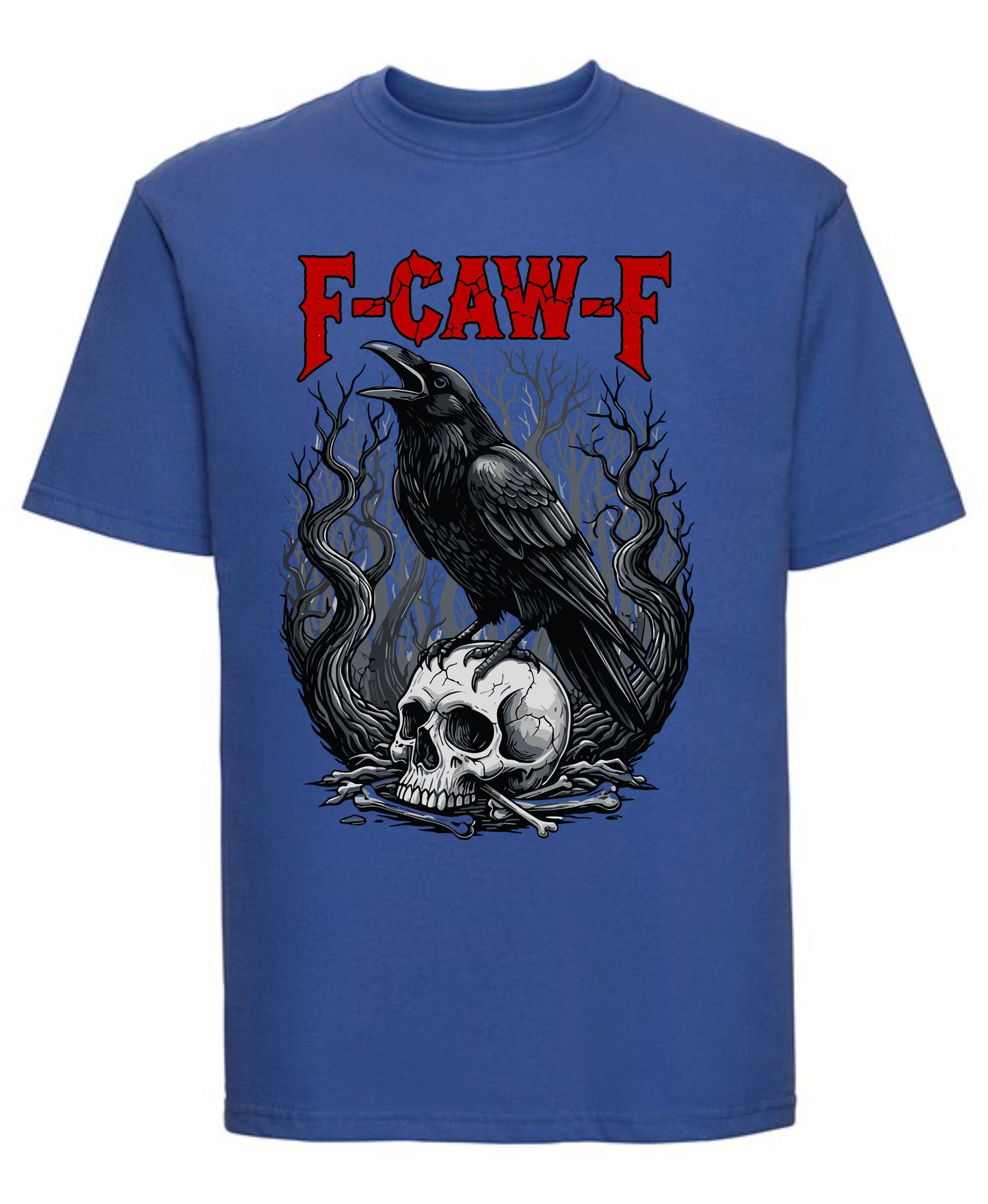 F-Caw-F Raven Graphic T-Shirt Funny Raven Print Tee