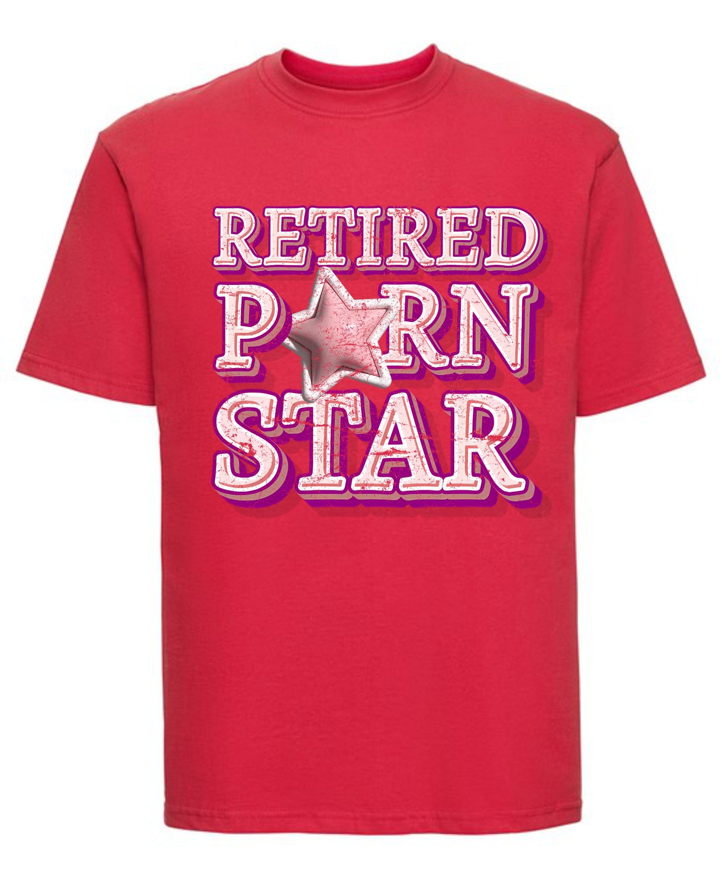 Funny “Retired Star” printed T-shirt — relaxed humorous graphic tee for men and women.