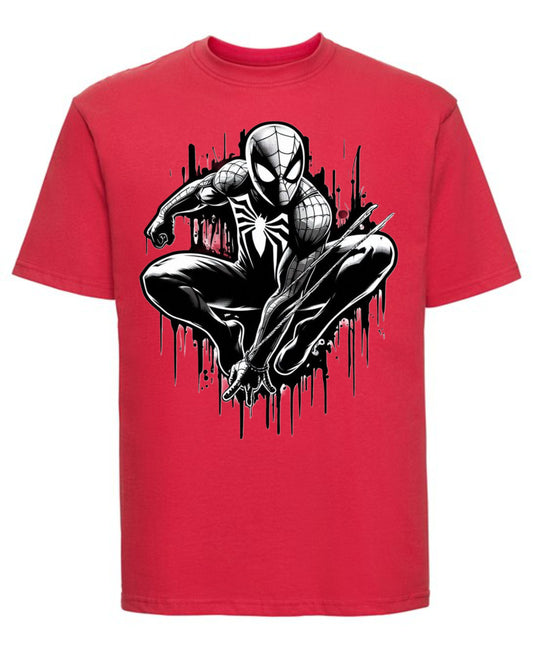 Spider-Man-inspired unisex T-shirt for kids and adults with superhero design