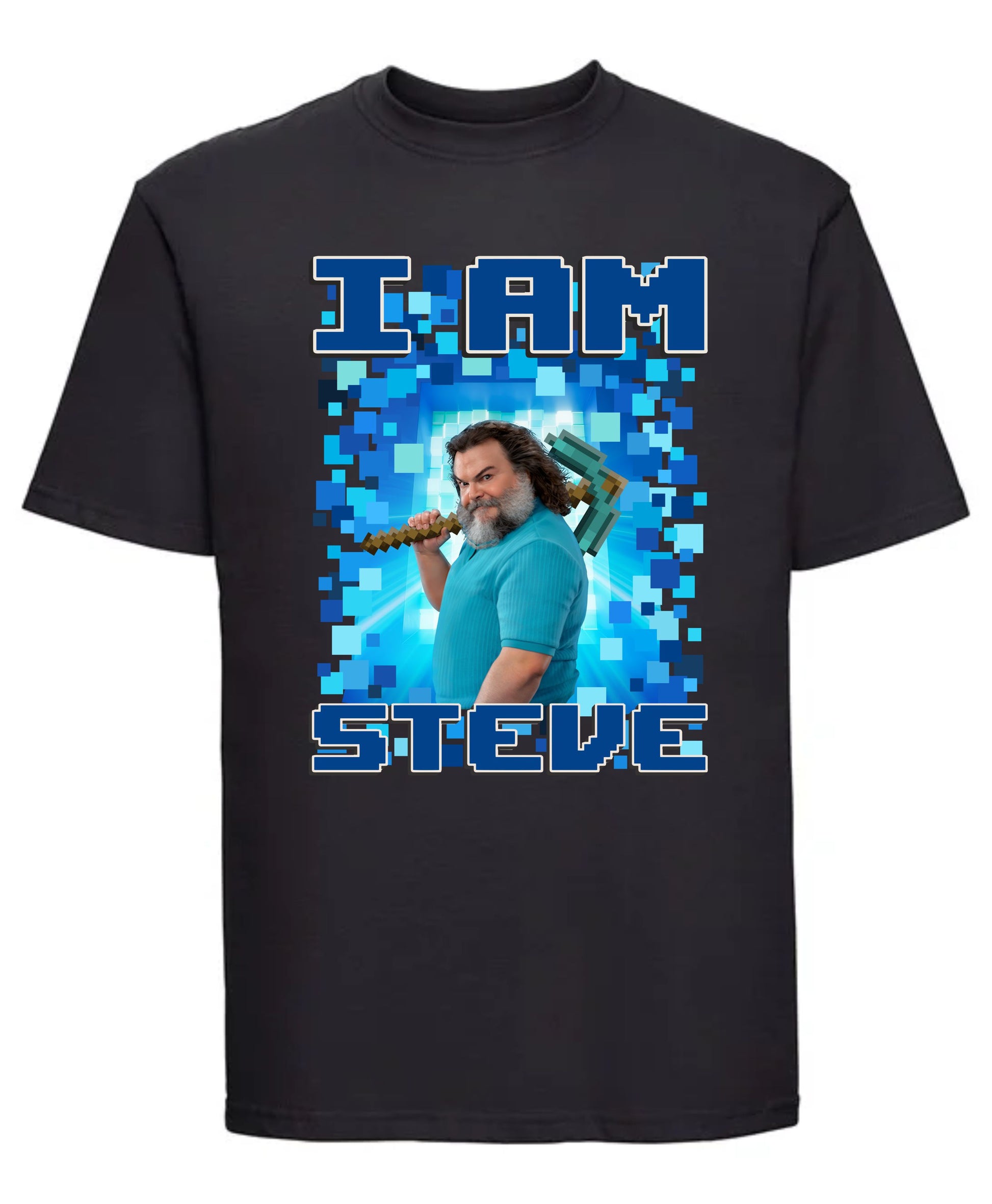 Minecraft inspired “I Am Steve” T-shirt for kids and adults
