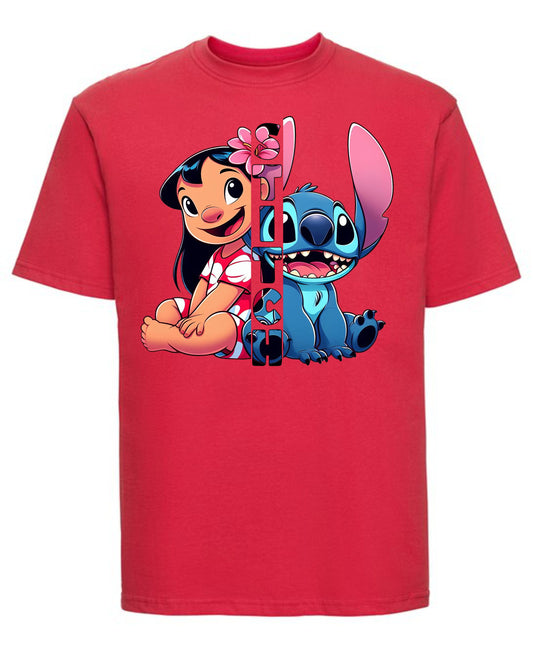 Lilo & Stitch inspired design with playful Stitch printed on t-shirt
