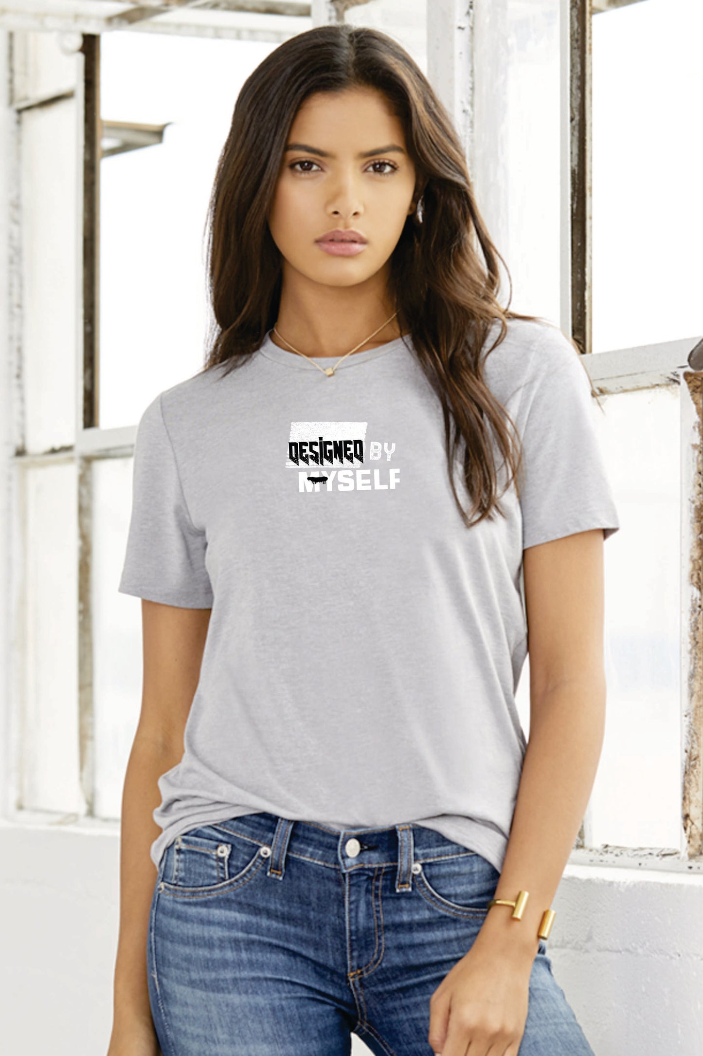 Custom Printed Bella+Canvas Women's Relaxed Heather Jersey Short Sleeve Tee