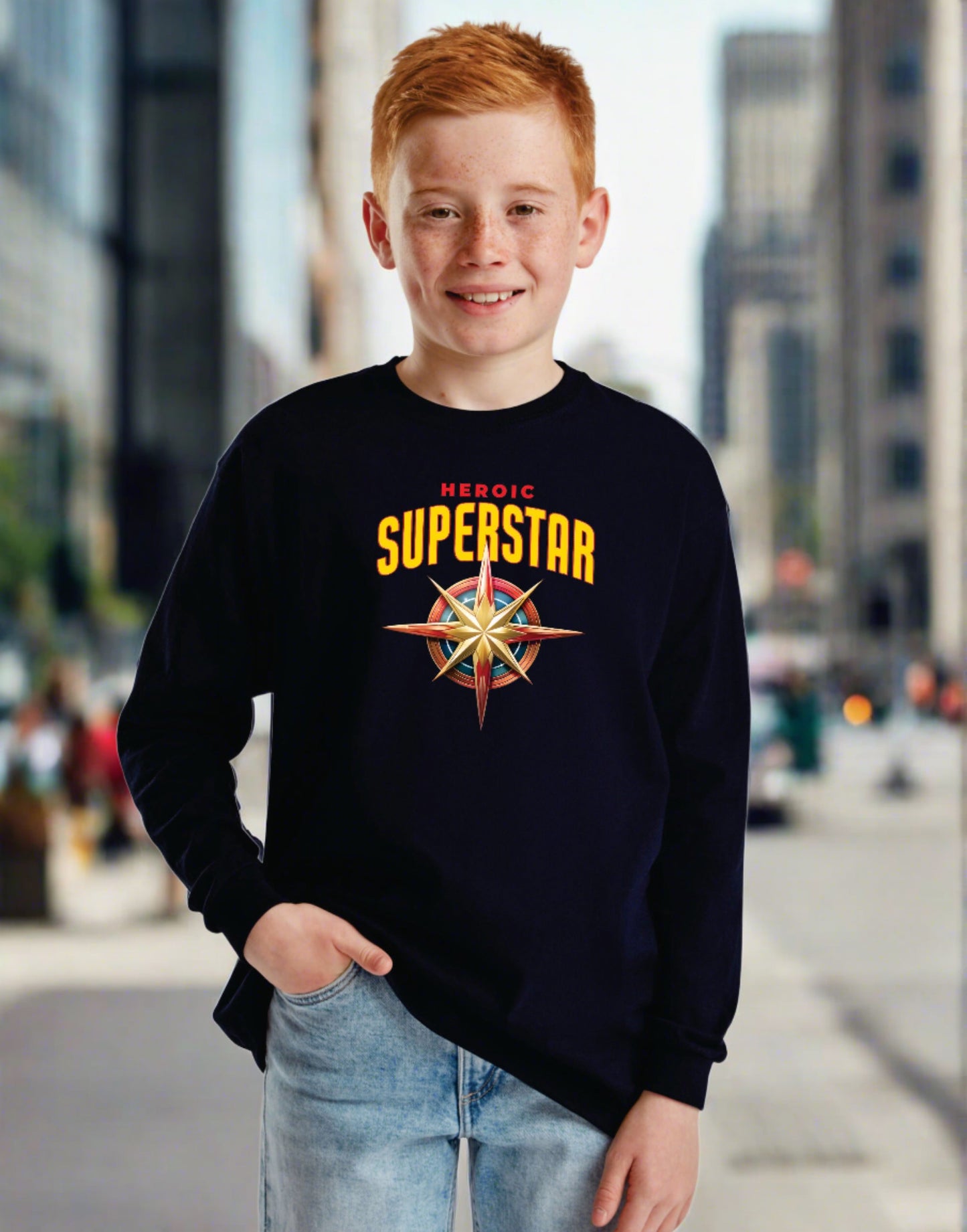 Personalised Fruit Of The Loom Kid's Valueweight Long Sleeve T