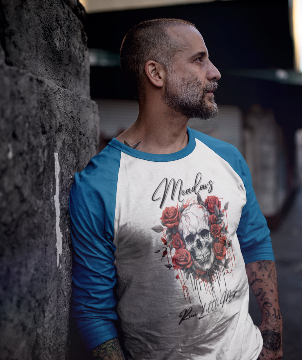 Personalised Men's Valueweight Long Sleeve Baseball T-Shirt