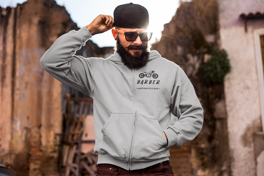 Full zip hoodie with custom logo