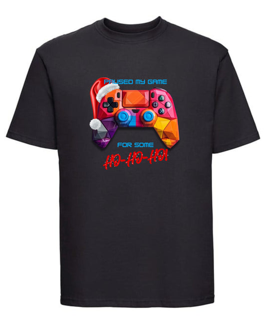 Paused My Game for Some Ho Ho Ho funny Christmas T-shirt