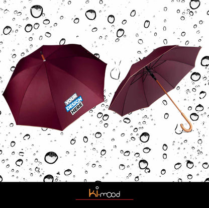 KI020 Auto Open Wooden Umbrella