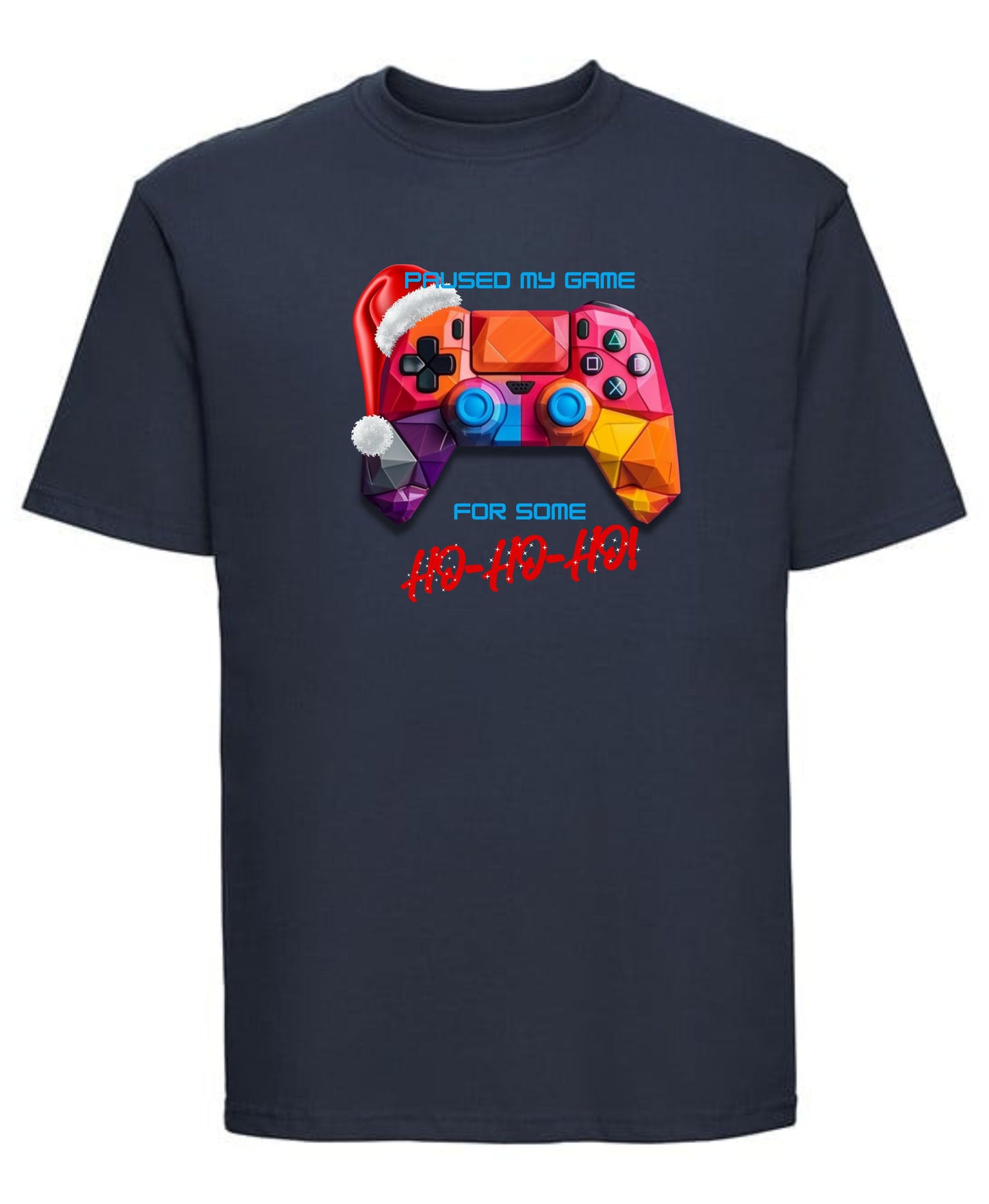 "Paused My Game for Some Ho Ho Ho" Christmas Funny T-Shirt