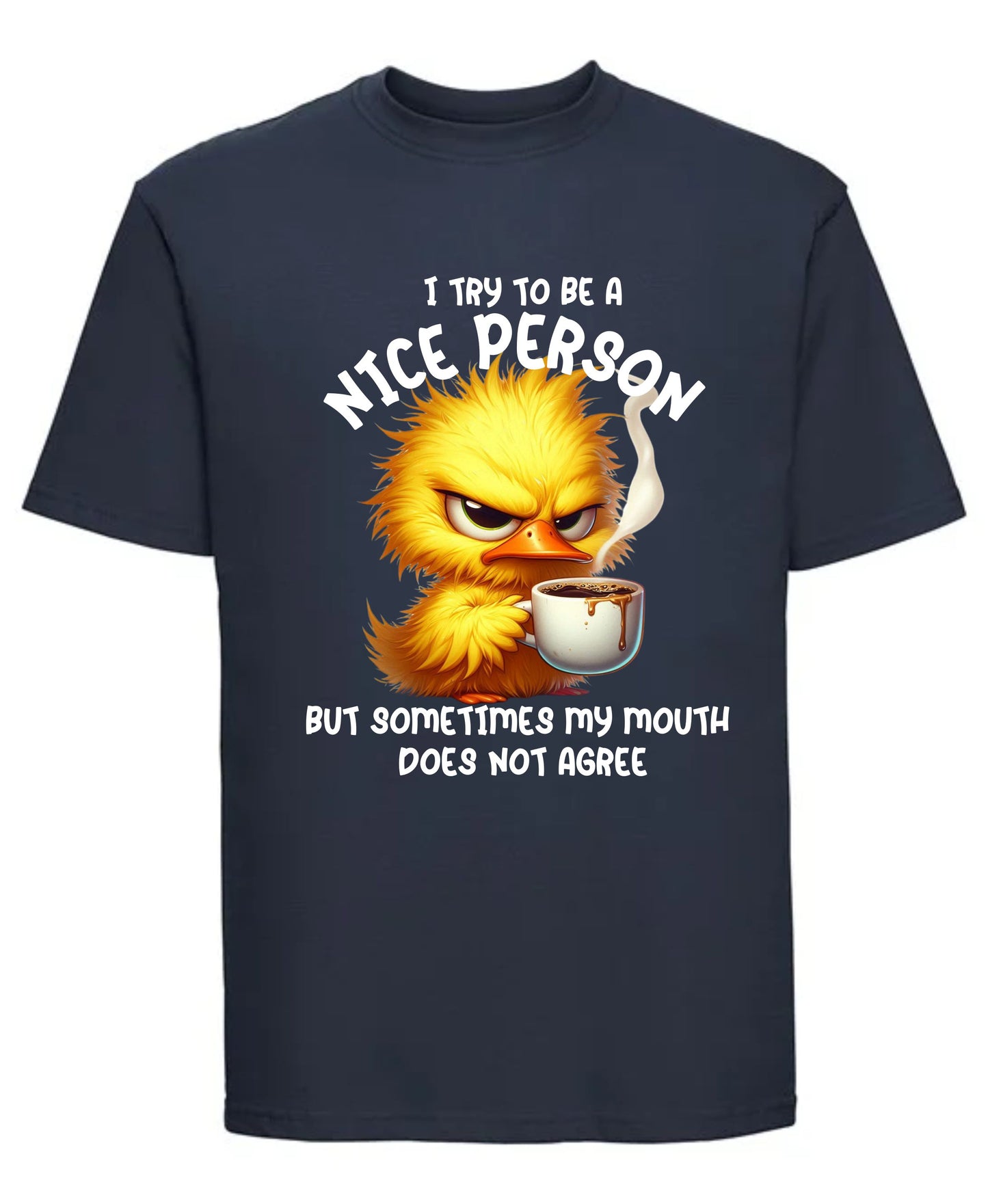 I Try to Be a Nice Person T-Shirt | Funny Sarcastic Graphic Tee