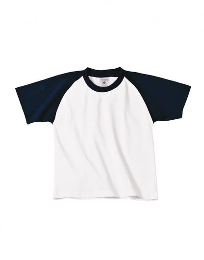 B&C Kids Short Sleeve Baseball Tee