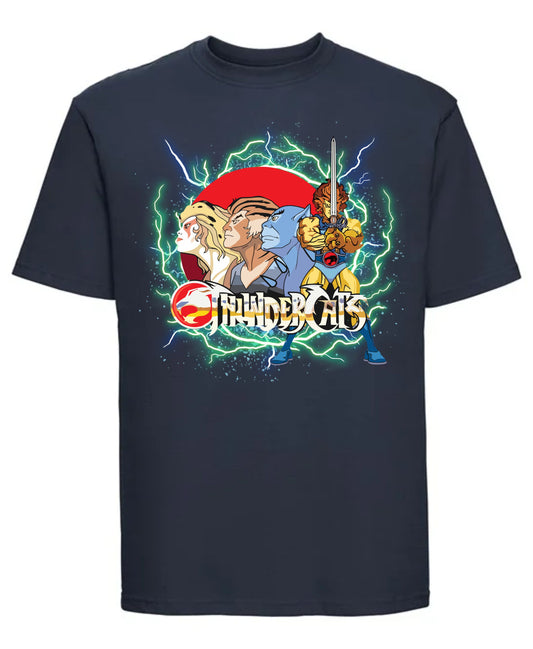 Thundercats-inspired retro T-shirt with bold cartoon graphic
